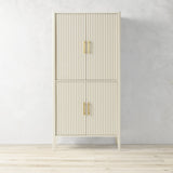 Louis Wood Bar Cabinet Constructivist-Inspired Wine Cabinet With Drawer