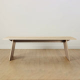 Carlisy Wood Rectangle Dining Table with Ash Wood Planks Top