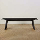 Carlisy Wood Rectangle Dining Table with Ash Wood Planks Top