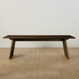 Carlisy Wood Rectangle Dining Table with Ash Wood Planks Top