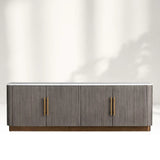 Finnley Sideboards Living Room Media Cabinets with Marble Top